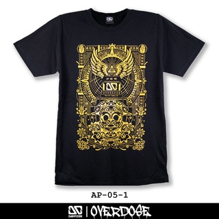 Overdose T-shirt เสื้อยืดคอกลม สีดำ รหัส AP-05-1(โอเวอโดส)