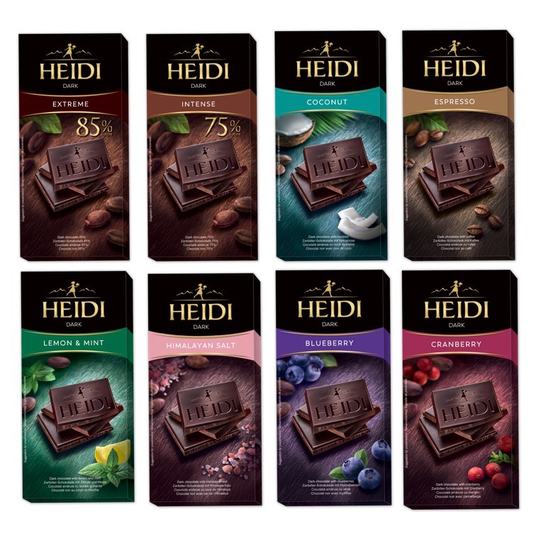ภาพหน้าปกสินค้าHeidi Chocolate ไฮดี้ ช๊อคโกแลตเกรดพรีเมี่ยม สัญชาติโรมาเนีย (สินค้ามีจำนวนจำกัด)