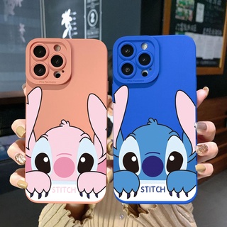 เคสป้องกันโทรศัพท์มือถือ ขอบสี่เหลี่ยม ลาย Lie Stitch สําหรับ Realme C35 C11 2021 C12 C15 C21Y C25Y C25S Realme5 5i 6i 8 Pro