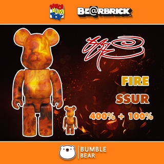 [‼️ของแท้, พร้อมส่ง‼️] 400%+100% Bearbrick SSUR [Fire]