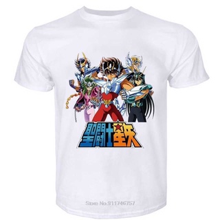 [S-5XL] ใหม่ เสื้อยืดลําลอง แขนสั้น พิมพ์ลายการ์ตูนนักษัตร Knights Of The Zodiac แฟชั่นฤดูร้อน สําหรับผู้ชาย Lccnia42Bih