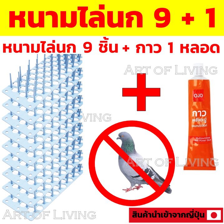 ชุด-9-กาว-1-หนามกันนก-หนามไล่นก-หนามกันนกพร้อมกาวติดตั้ง-ไม่อันตรายปลอดภัยต่อเด็กและสัตว์เลี้ยง-ไล่นกพิราบ-bird-spike