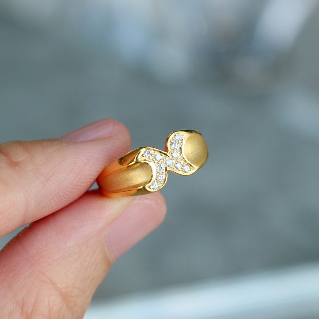 แหวนทองแท้-หลุดจำนำ-size-56-แหวนเพชรแท้-ตัว-n-ทองคำแท้-18k
