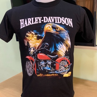 HH เสื้อยืดharley davidsonผ้านุ่มคอฟิตไม่มีข้างcotton100%ไซส์SMLมีมากกว่า40แบบ เสื้อยืดผ้าฝ้าย