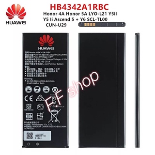 แบตเตอรี่ แท้ Huawei Y5ll / Honor 4A / Honor 5A / Y6SCL-U23 HB4342A1RBC 2200mAh ประกันนาน 3 เดือน