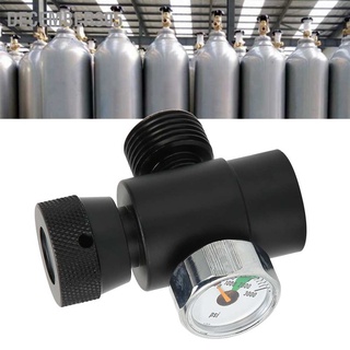 December305 CO2 Cylinder Refill Adapter Connector CGA320 // TR21-4 ASA 3000psi Pressure Gauge Black
