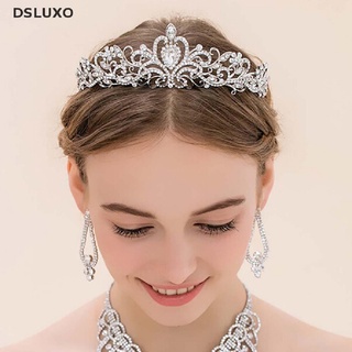 Dsluxo มงกุฎคาดศีรษะ ประดับเพชรเทียม หรูหรา ของขวัญ สําหรับเจ้าสาว งานแต่งงาน