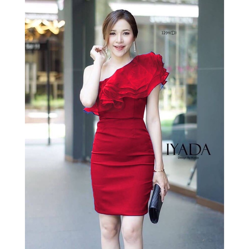 ภาพสินค้าBS1294 Dress ชุดแซกออกงานเรียบหรูเนื้อผ้าซาร่าสีพื้น ระบายไหล่ด้วยผ้าแก้ว  เพิ่มดีเทลเก๋ ไหล่ข้างเดียว มีซิปข้าง จากร้าน kuanchaokchaimahasai บน Shopee ภาพที่ 4