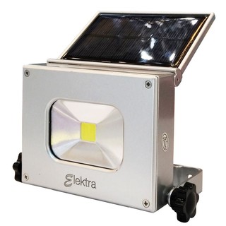 ไฟสปอทไลท์ภายนอก ฟลัดไลท์ SOLAR CELL GD-UT-S DL 10W SILVER ELEKTRA อะลูมิเนียม MODERN เงิน โคมไฟภายนอก โคมไฟ หลอดไฟ FLOO