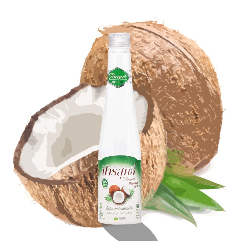 น้ำมันมะพร้าวสกัดเย็น-ปาริสุทธิ์-parisut-coconut-oil