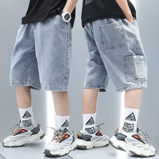[Spot เสื้อผ้าเด็ก] กางเกงยีนส์เด็กกางเกงขาสั้นเด็กผู้ชาย