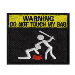 แผ่นป้าย do not touch my bag สําหรับปักเย็บเสื้อผ้ากระเป๋าเป้สะพายหลัง