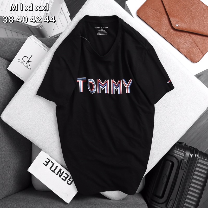 tm-tommy-เสื้อยืดคอกลมแขนสั้นแบรนด์-ราคารวมค่าจัดส่งต่ะ