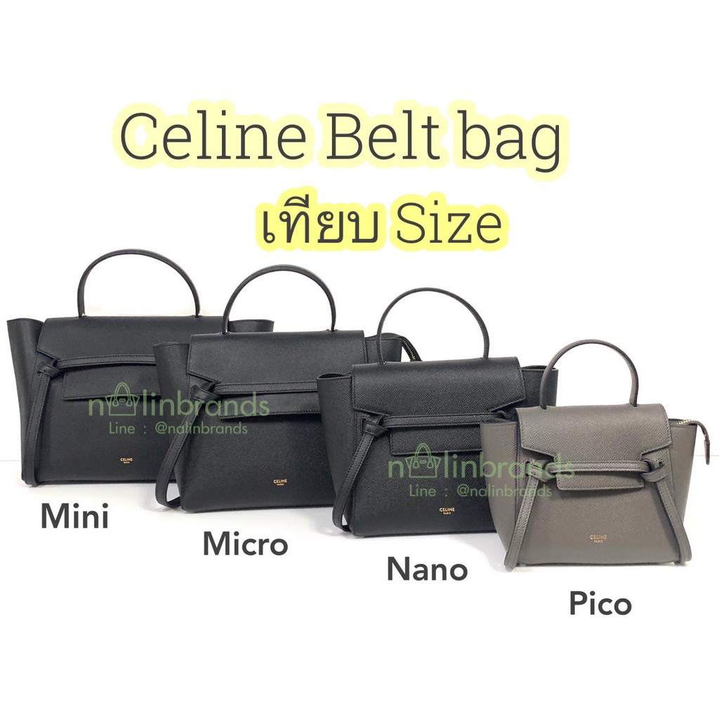 celine nano belt bag size