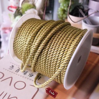 5mm 90cm 1pcs เชือก เชือกเกลียวทอง (มีให้เลือกหลายสี) ขนาด 5 มิล จำนวน 1y Gold and silver ropes twisted