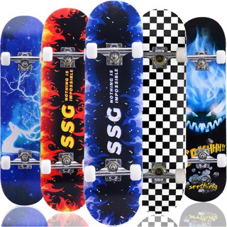 Skateboard สเก็ตบอร์ด สเก็ตบอร์ดมืออาชีพ สเกตบอร์ดแฟชั่น สเก็ตบอร์ด สำหรับผู้เริ่มเล่น แข็งแรง ทนทาน (พร้อมส่งจากไทย)