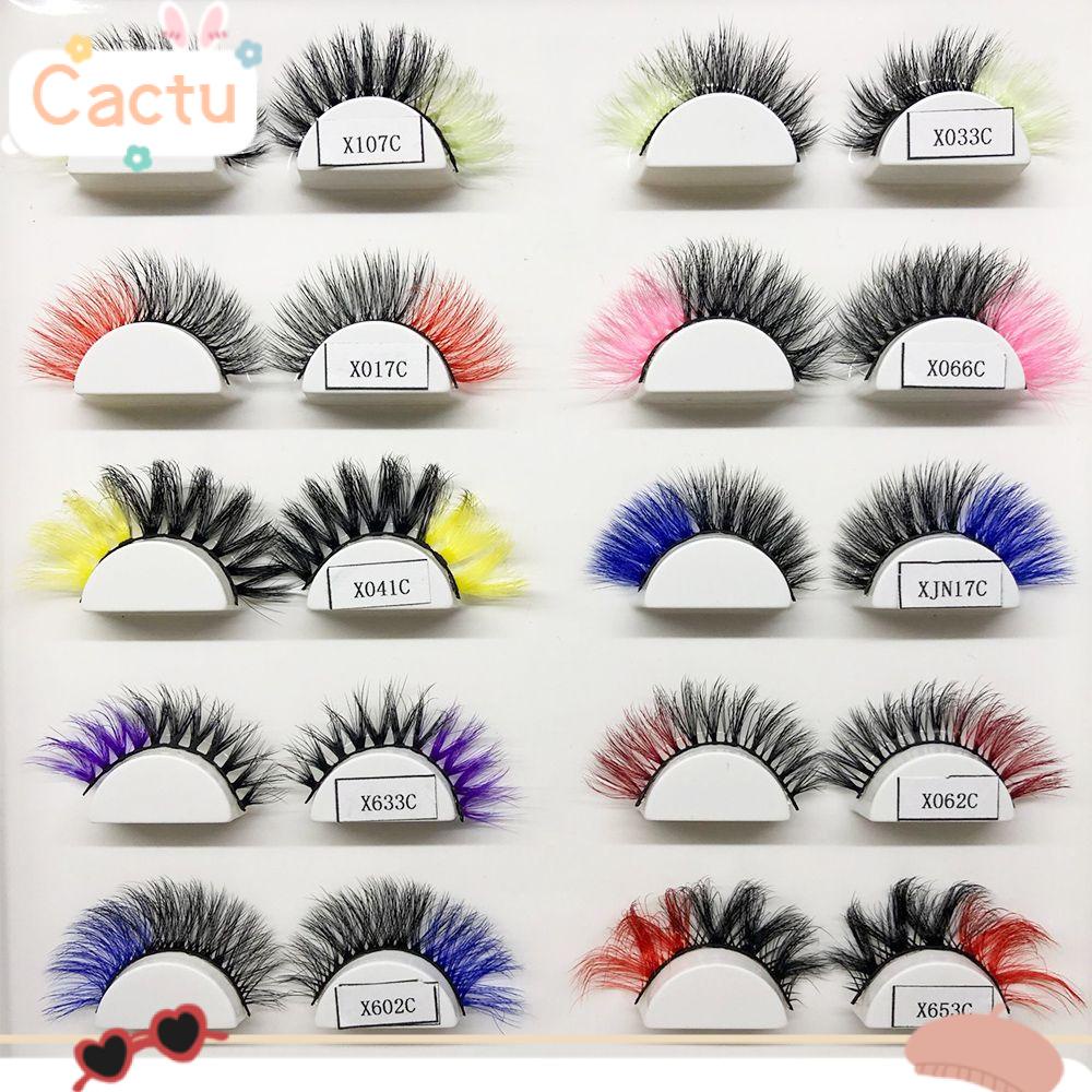 cactu-skonhed-ขนตาปลอม-3d-สีชมพูสีฟ้า-1-คู่สําหรับแต่งหน้าฮาโลวีน