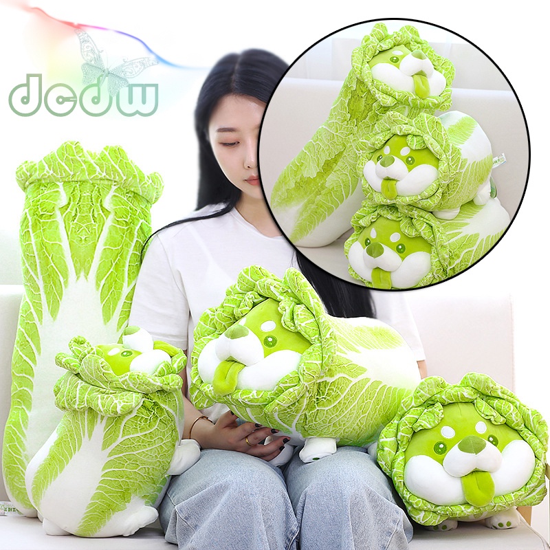 DCDW Vegetable Elf Cabbage Dog Plush Toy Stuffed Cartoon Doll Cute Home