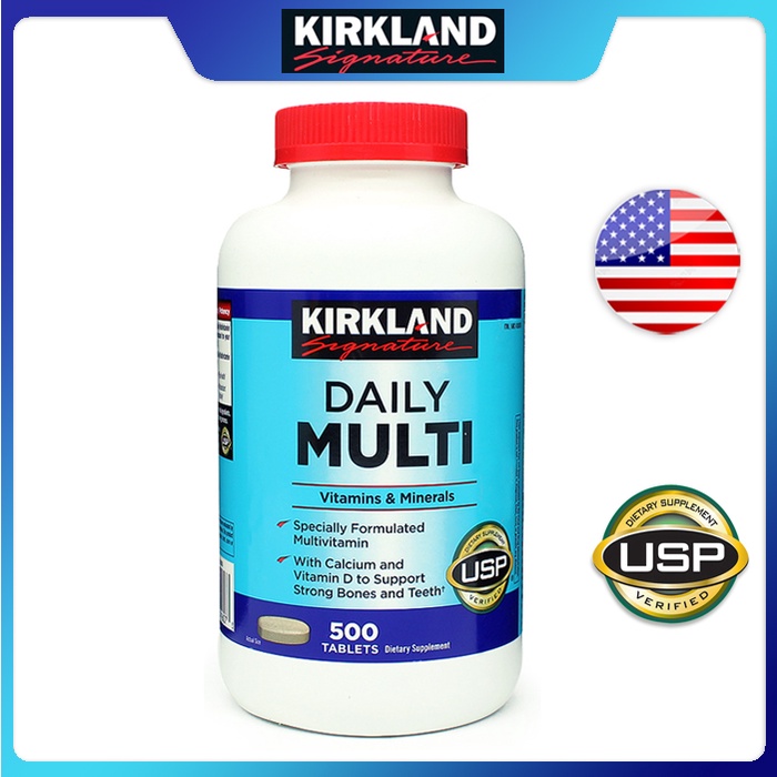 (Exp.09/2025)Kirkland Daily Multi Vitamins Mineral 500 Tablets Shopee Thailand