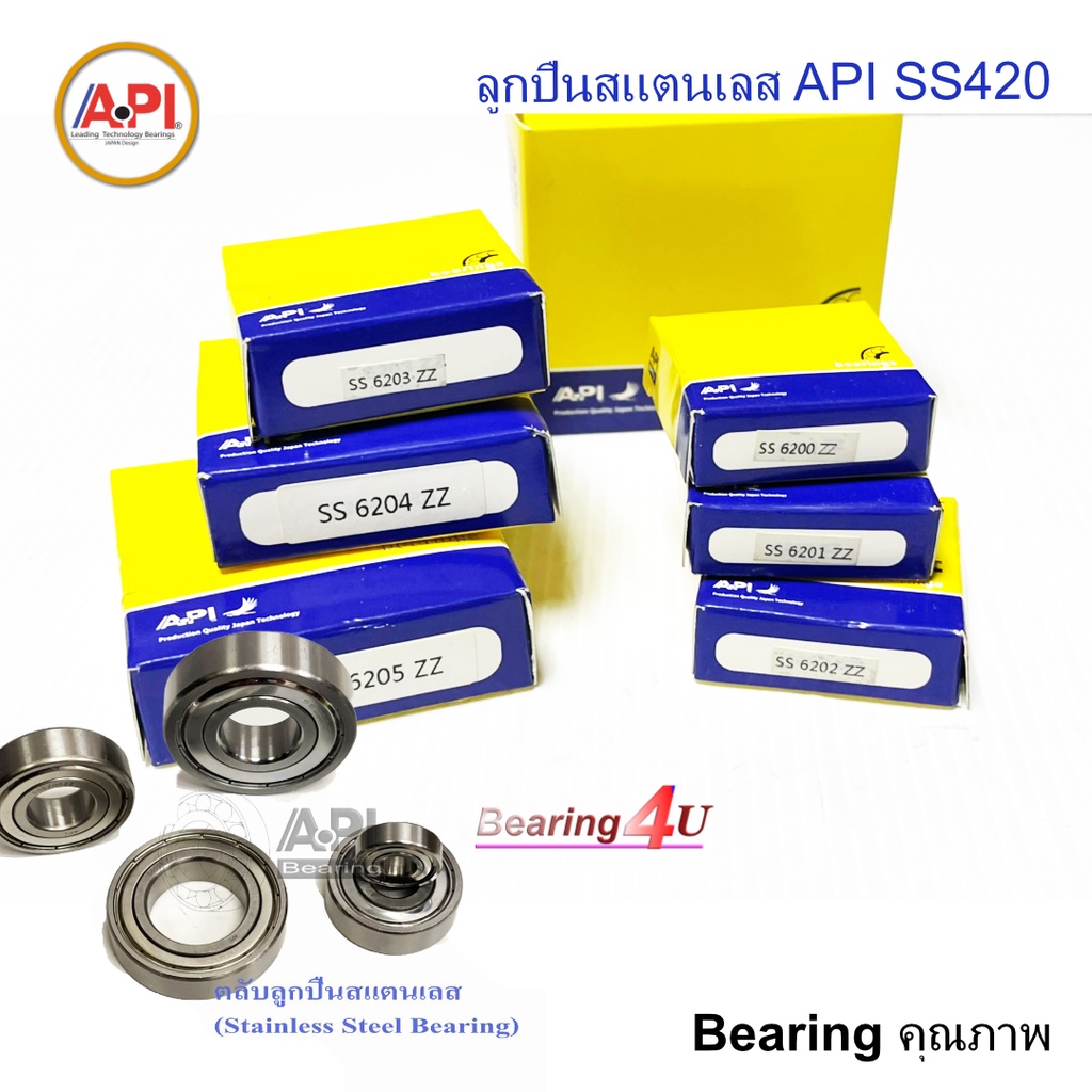 api-amp-nb-ลูกปืนสแตนเลส-ss-6200-zz-6201-zz-6202-zz-6203-zz-6204-zz-6205-zz-สแตนเลส-sus420-ตลับลูกปืนเม็ดกลม