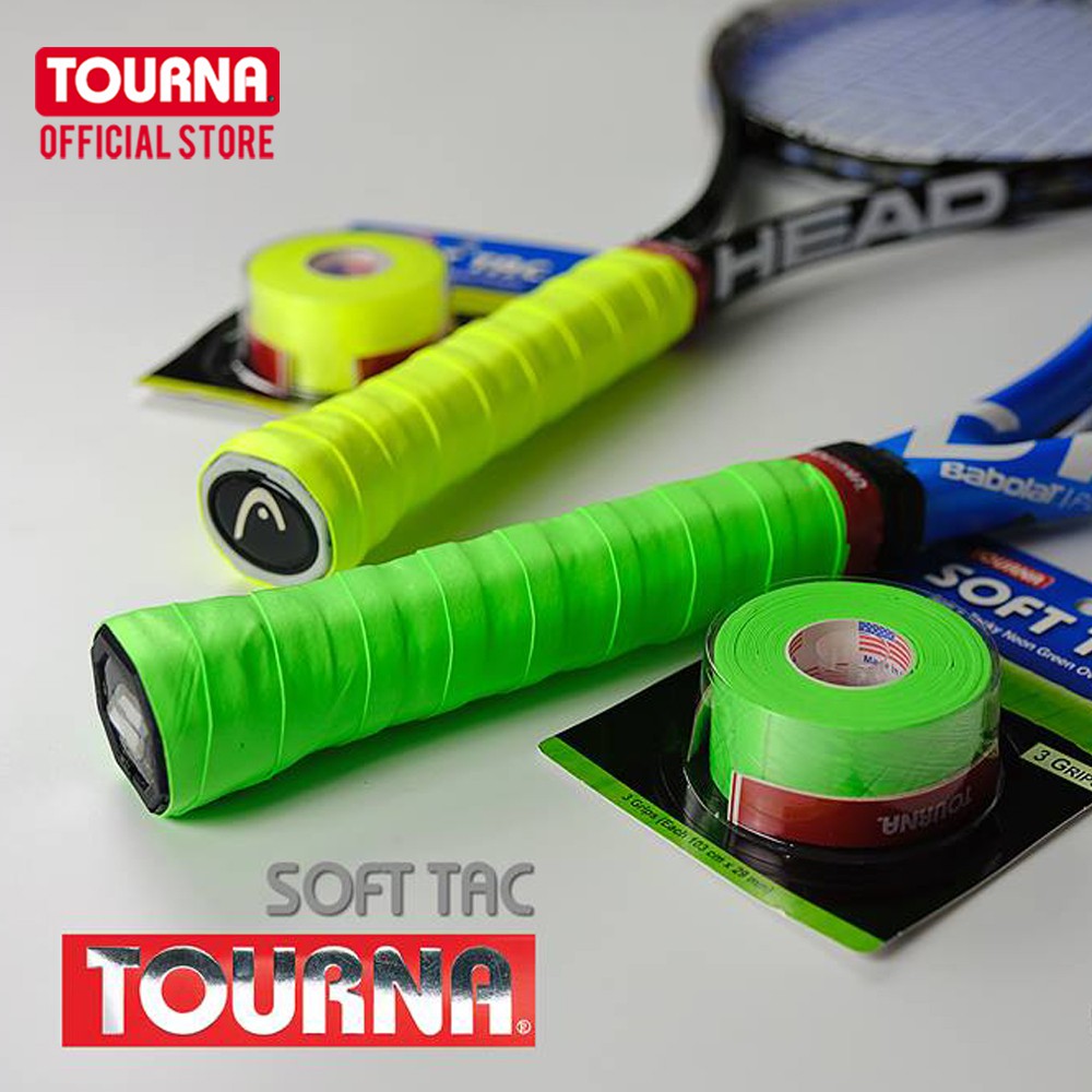 TOURNA Overgrip กริปเทปพันด้ามแบบหนึบนุ่ม Soft Tac 1 pack 3 ชิ้น  สำหรับกริปไม้เทนนิส กริปไม้แบดมินตัน กอฟท์ | Shopee Thailand