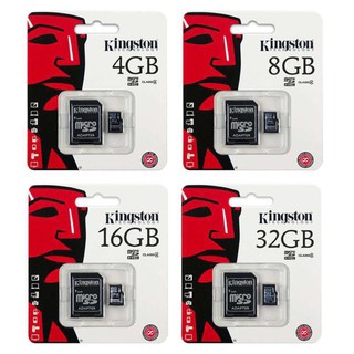 ภาพขนาดย่อของภาพหน้าปกสินค้าส่วนลด Kingston Memory Card Micro SDHC 2/4/8/16/32/64/128 GB Class 10 คิงส์ตัน เมมโมรี่การ์ด SD Card จากร้าน zenaluochina บน Shopee