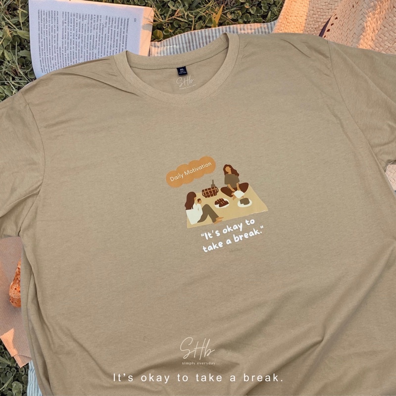 ใหม่-sherbettee-เสื้อยืดลาย-it-s-okay-to-take-a-break