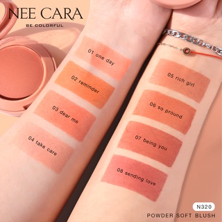 NEE CARA POWDER SOFT BLUSH N320 นีคาร่า บลัชออน ปัดแก้ม เนื้อฝุ่น เกลี่ยง่าย