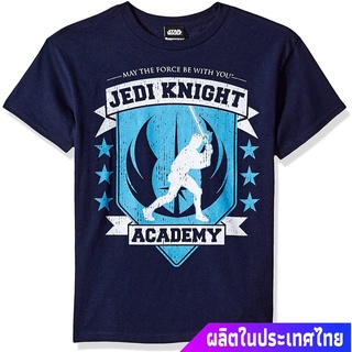 เสื้อยืดสีพื้นผู้ชาย Star Wars Boys Big Jedi Knight Academy Seal Graphic Tee sale Star Wars สตาร์ วอร์ส