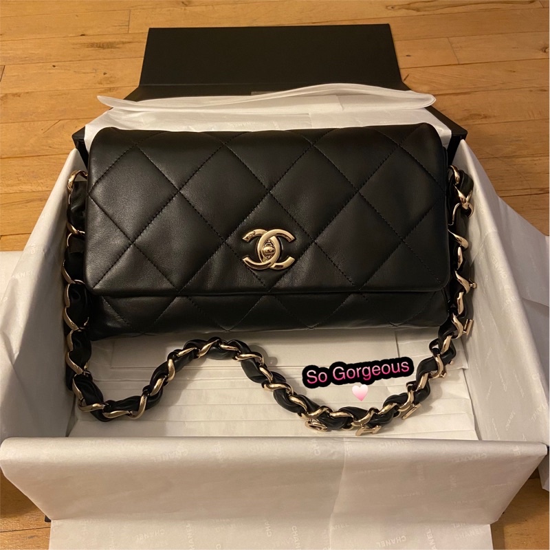 Chanel Logo strap bag medium size