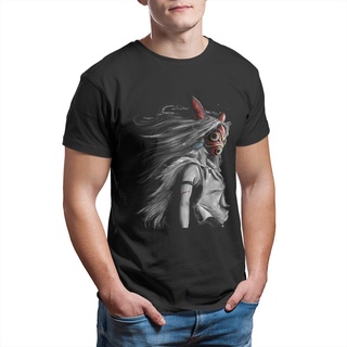T-shirt  เสื้อยืดคู่รัก พิมพ์ลายโลโก้เจ้าหญิง Mononoke 27673S-5XL