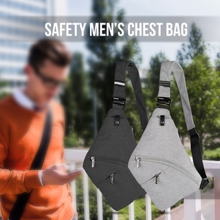 ภาพขนาดย่อของภาพหน้าปกสินค้าRIDERLIVING Sling Bag Male Front Cross Body Bag Anti-theft Safety Chest Pocket Pouch Shoulder Bag for Men จากร้าน riderliving.th บน Shopee