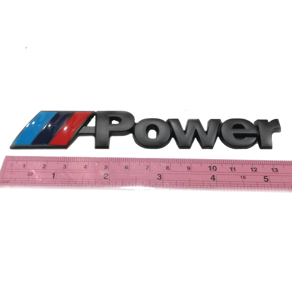 logo-power-ใส่-bmw-โลโก้-power-งานโลหะ-ตัวแพง-สีดำด้าน-มีบริการเก็บเงินปลายทาง