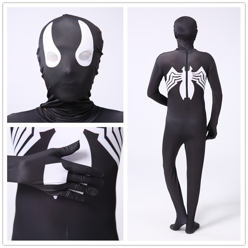 ภาพสินค้าชุดจั๊มสูทคอสเพลย์ Spider man Zentai Venom เหมาะกับวันฮาโลวีน สําหรับผู้ชาย และผู้หญิง จากร้าน longju.th บน Shopee ภาพที่ 8