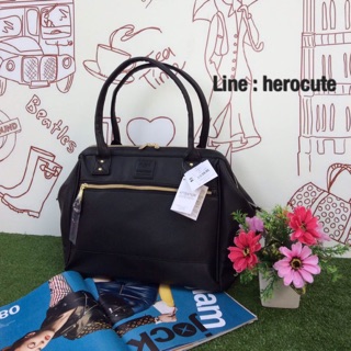 Anello PU Leather boston bag ส่งฟรีEMS