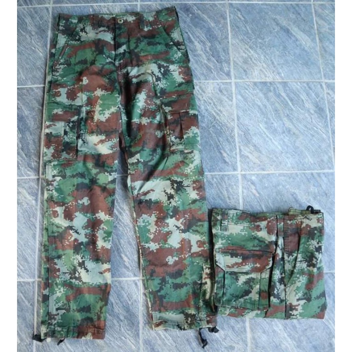 ภาพสินค้ากางเกงทหารขายาวลายพรางเนื้อผ้าดี จากร้าน indynanana789 บน Shopee ภาพที่ 5