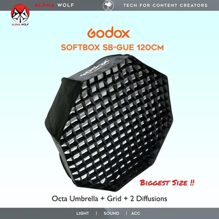 Godox SB-GUE 120 cm. Octa Softbox with Bowen Mount ร่มทรงแปดเหลี่ยม ขนาด 120cm พร้อมกริดและแผ่นกรอง 2 ชั้น ประกันศูนย์