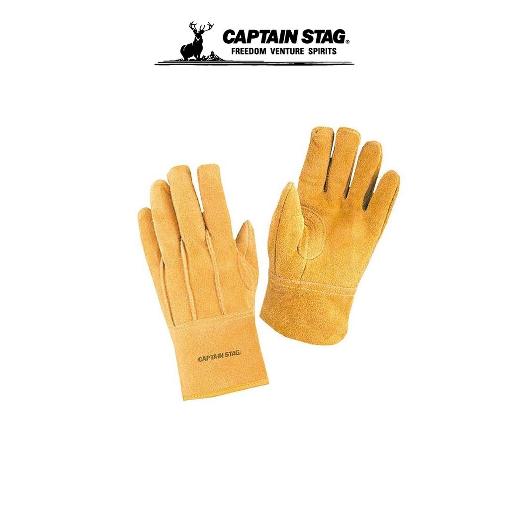 captain-stag-soft-leather-gloves-ถุงมือแคมป์ปิ้ง-ถุงมือก่อกองไฟ
