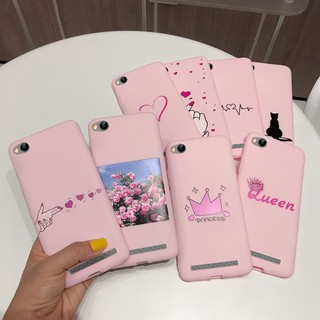 Light Pink Heart Matte Case Xiaomi Redmi 5A 360 Degree Full Protector Phone Case Soft Cover Casing Xiomi Redmi 5A Bumper