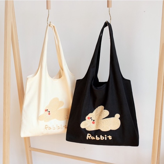 กระเป๋าผ้า-fancy-rabbit-พร้อมส่ง