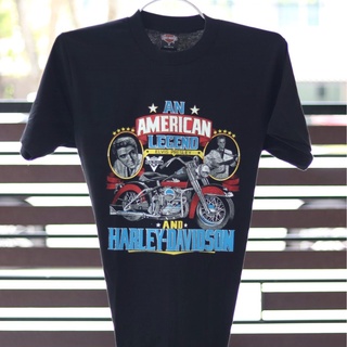 HH เสื้อยืดharley davidsonผ้านุ่มคอฟิตไม่มีข้างcotton100%ไซส์SMLมีมากกว่า40แบบ เสื้อยืดผ้าฝ้าย