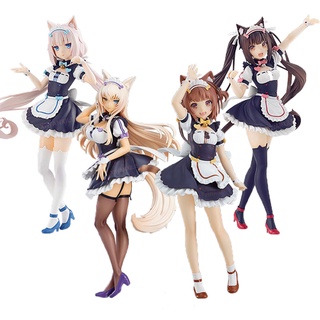 โมเดลฟิกเกอร์ PVC อนิเมะ Nekopara Azuki Vanilla Chocola เหมาะกับของขวัญ ของเล่นสําหรับเด็ก