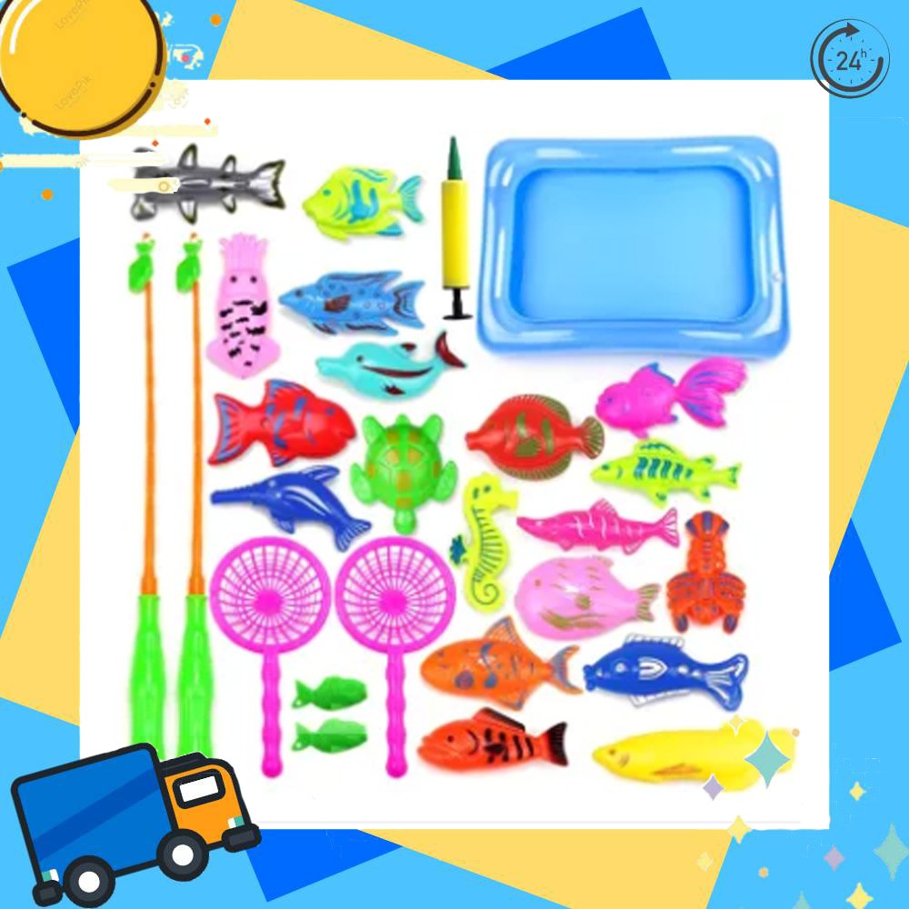 ภาพหน้าปกสินค้าของเล่นตกปลา เกมตกปลา บ่อตกปลา ของเล่น Fishing Game Magnet จากร้าน dennal11849 บน Shopee