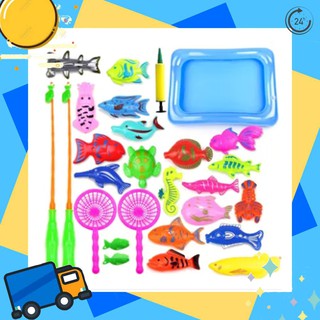 ภาพขนาดย่อของภาพหน้าปกสินค้าของเล่นตกปลา เกมตกปลา บ่อตกปลา ของเล่น Fishing Game Magnet จากร้าน dennal11849 บน Shopee