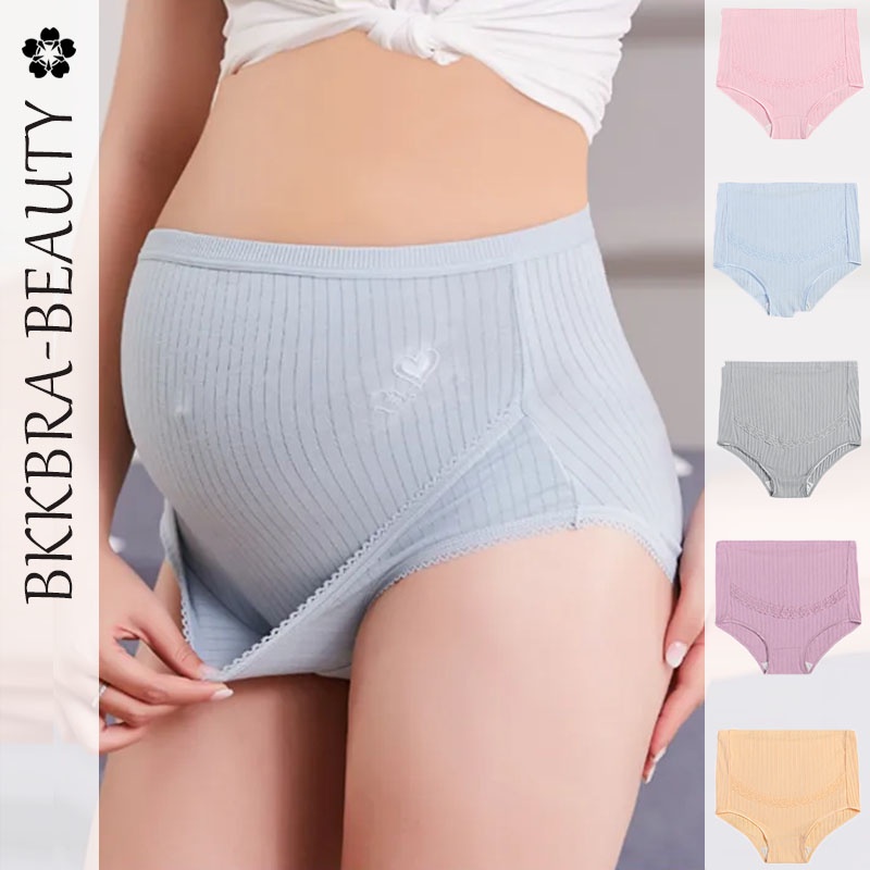 bkkbra-beauty-กางเกงในคนท้อง-ผ้าฝ้าย100-ชุดชั้นในคนท้อง-เอวสูง-กางเกงในพยุงครรภ์-cca57