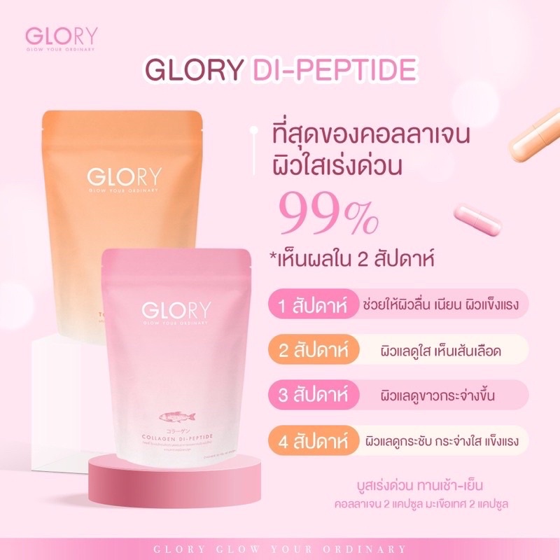 ภาพสินค้ากลอรี่คอลลาเจน เซรั่มแก้มใส วิตซี เวจจี้ เบาเบาโกโก้ ( ️มีของแถม) : Glory อาหารผิวกลอรี่ ผิวขาว ใส ลดสิว จากร้าน daisyofficial689 บน Shopee ภาพที่ 3