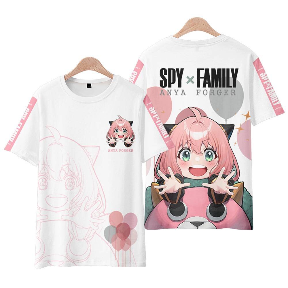 เสื้อยืดแขนสั้นลําลอง-พิมพ์ลายอนิเมะ-spy-x-family-anya-loid-yor-forger-ทรงหลวม-สําหรับผู้ใหญ่