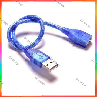 สายต่อ เพิ่มความยาว สาย USB 2.0 ( USB2.0 Extension Cable) ยาว 30cm สีฟ้า หัวหุ้ม PVC กันไฟดูด