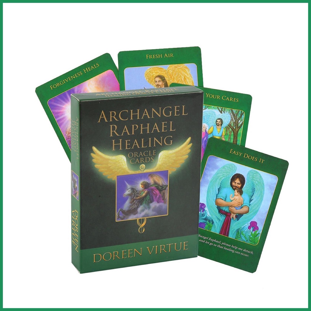 ใหม่-ไพ่ทาโรต์-ภาษาอังกฤษ-เพื่อความบันเทิง-fate-chess-cards-game-archangel-raphael-healing-oracle-cards-aiath