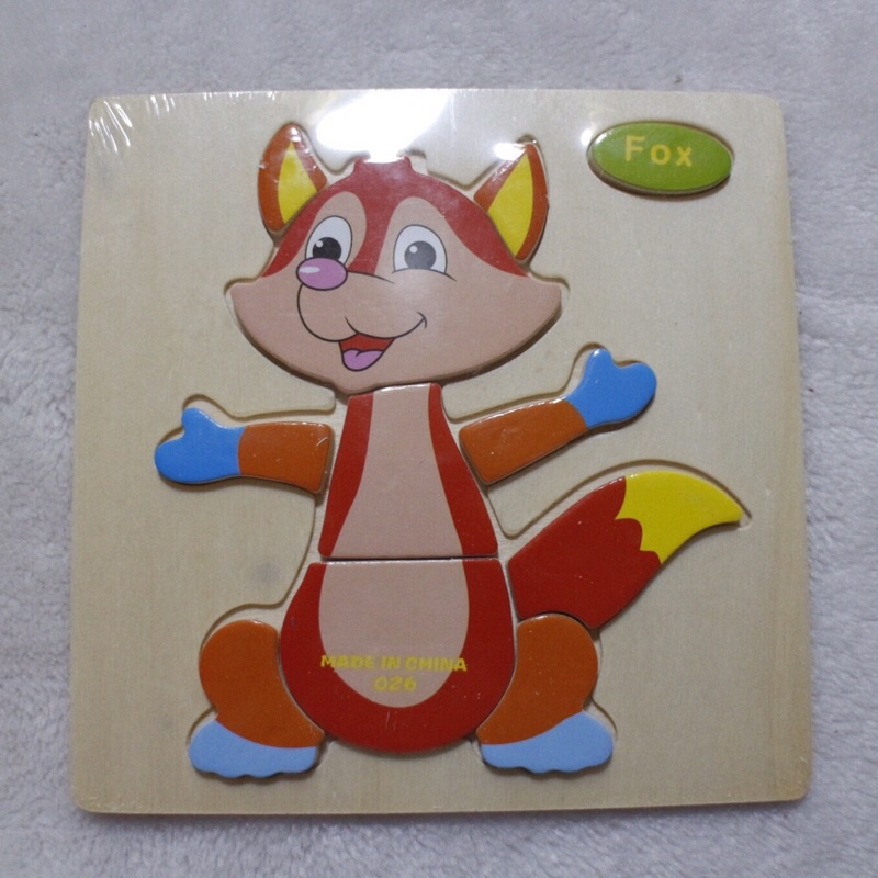 jigsaw-จิ๊กซอว์ไม้-จิ๊กซอว์ไม้รูปสัตว์พร้อมศัพท์ภาษาอังกฤษ-wooden-toy